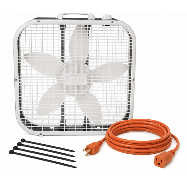 box fan and extension cord